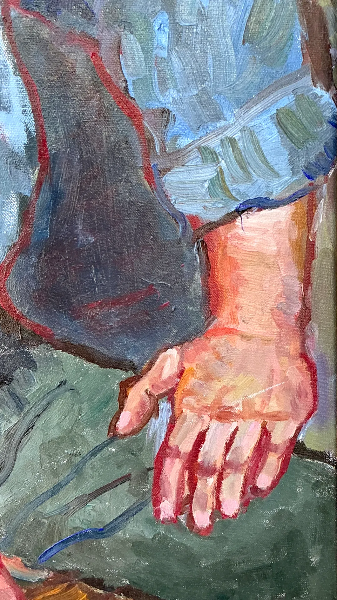 Vintage Original Oil Portrait Of Man On Canvas — additional photo 6