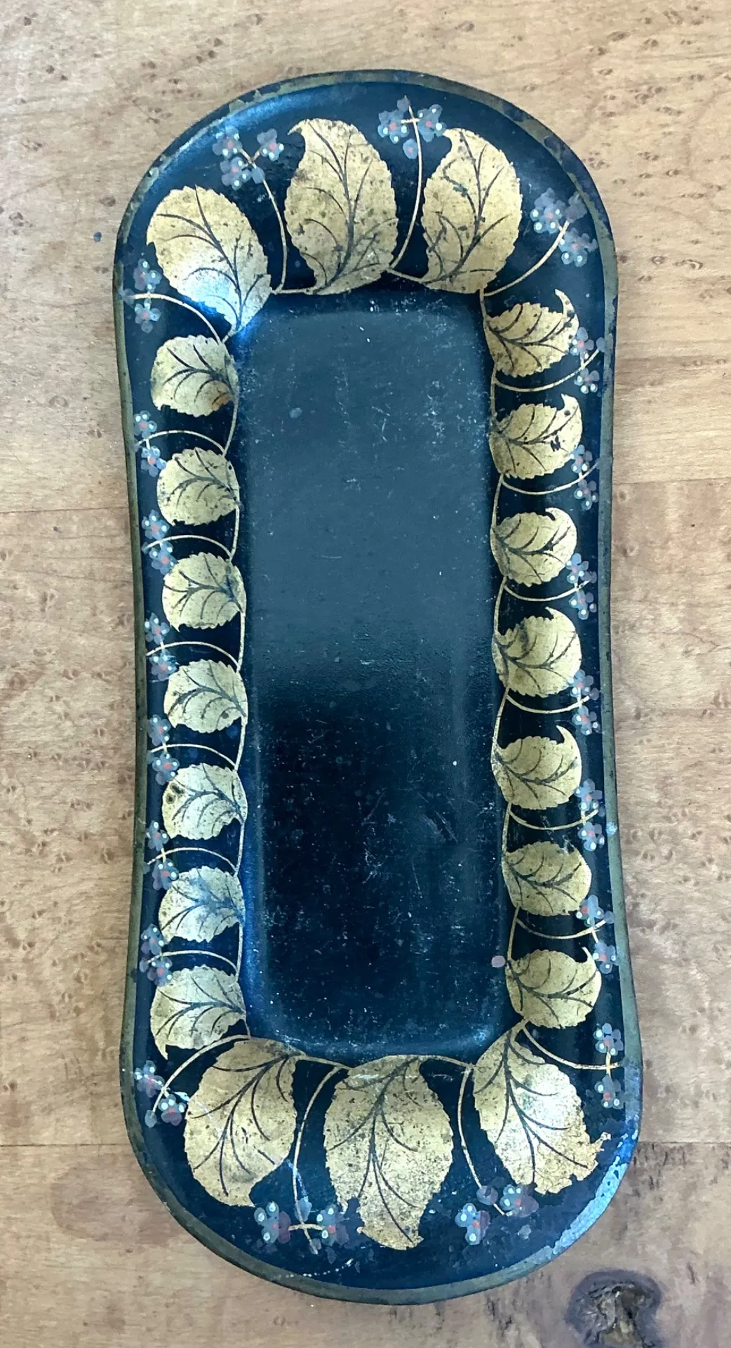 Vintage Hand-Painted Metal Vanity Tray — additional photo 4