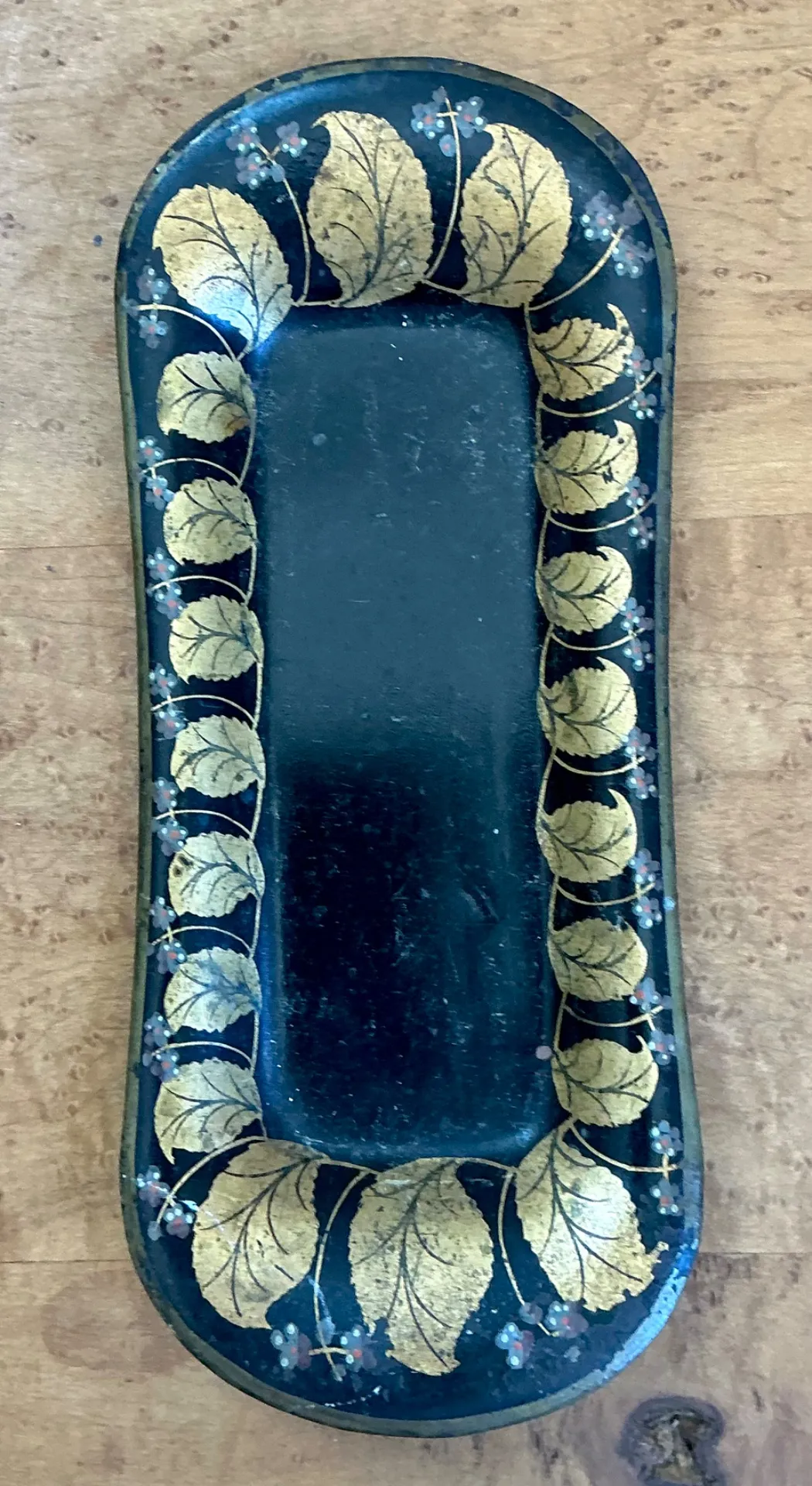 Vintage Hand-Painted Metal Vanity Tray — additional photo 5
