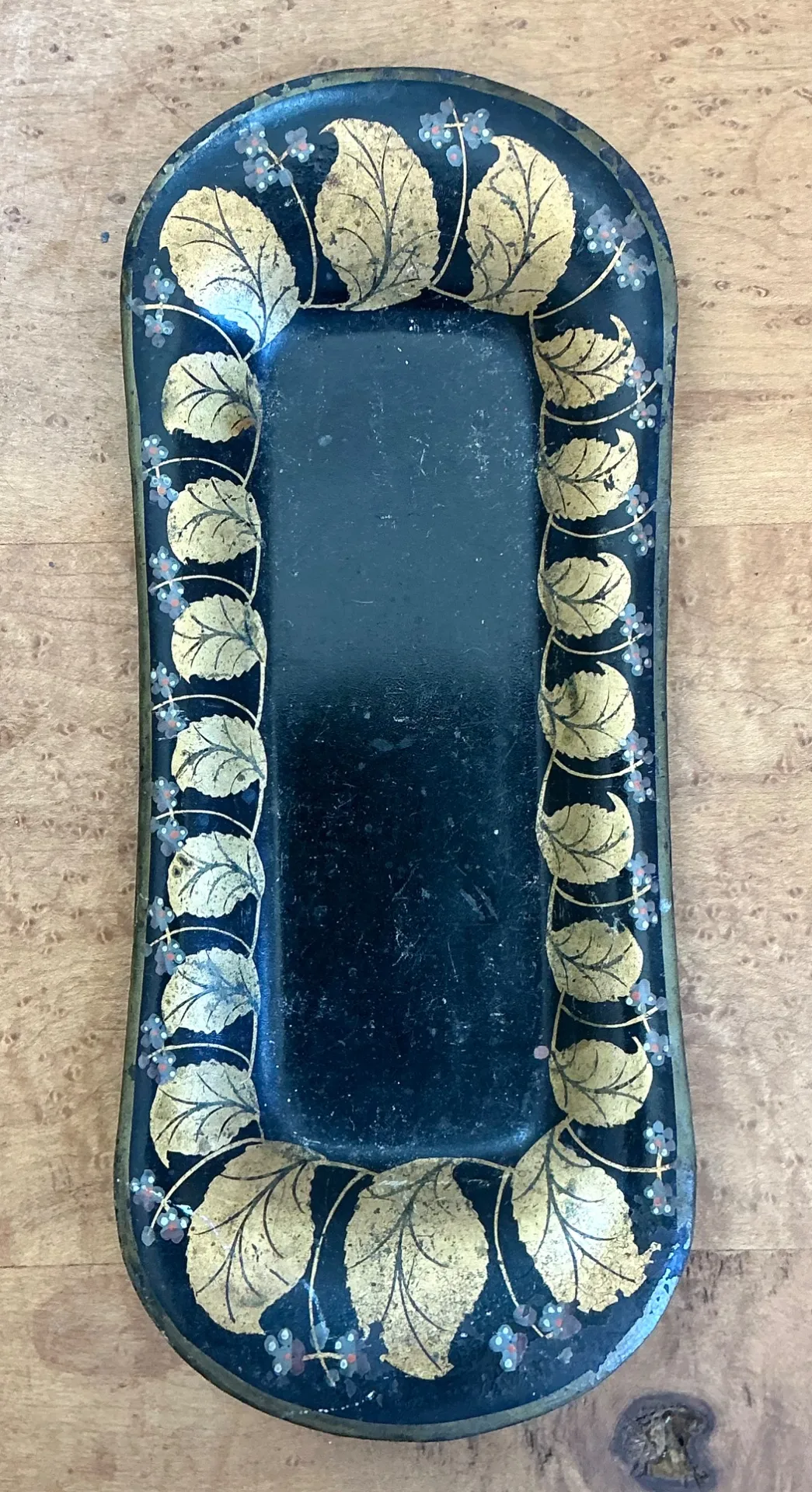 Vintage Hand-Painted Metal Vanity Tray — additional photo 1