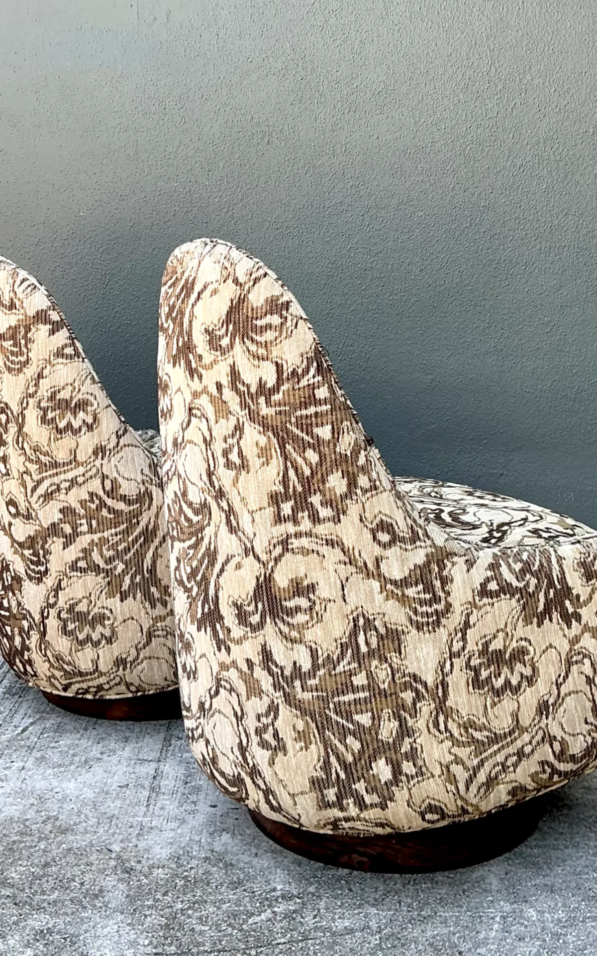 Vintage Milo Baughman For Thayer Coggin Petite Swivel Chairs