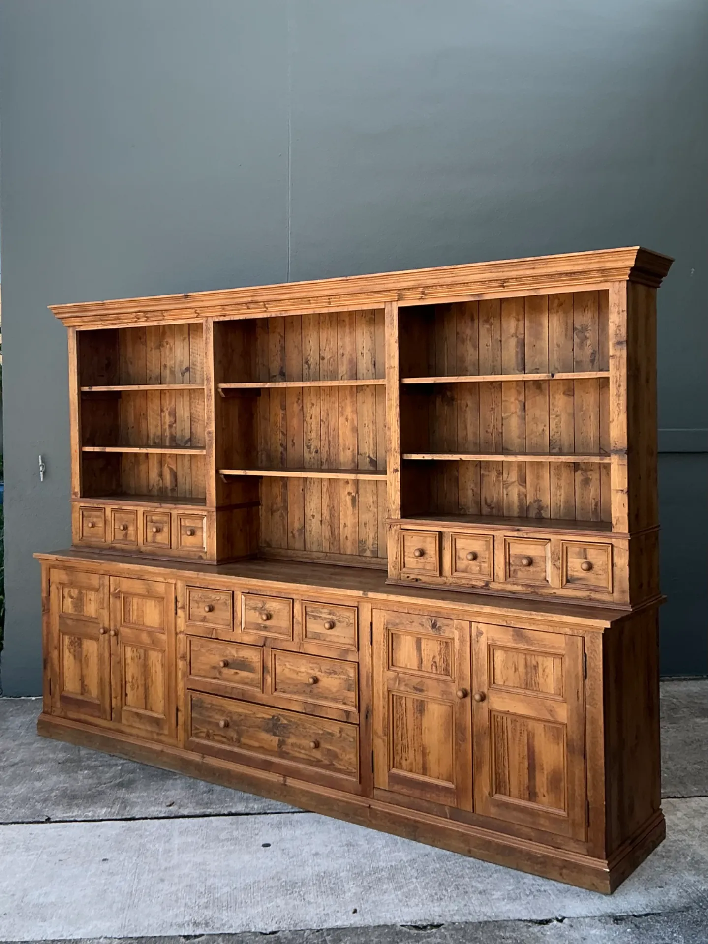 Vintage Rustic Knotty Pine Hutch — additional photo 3