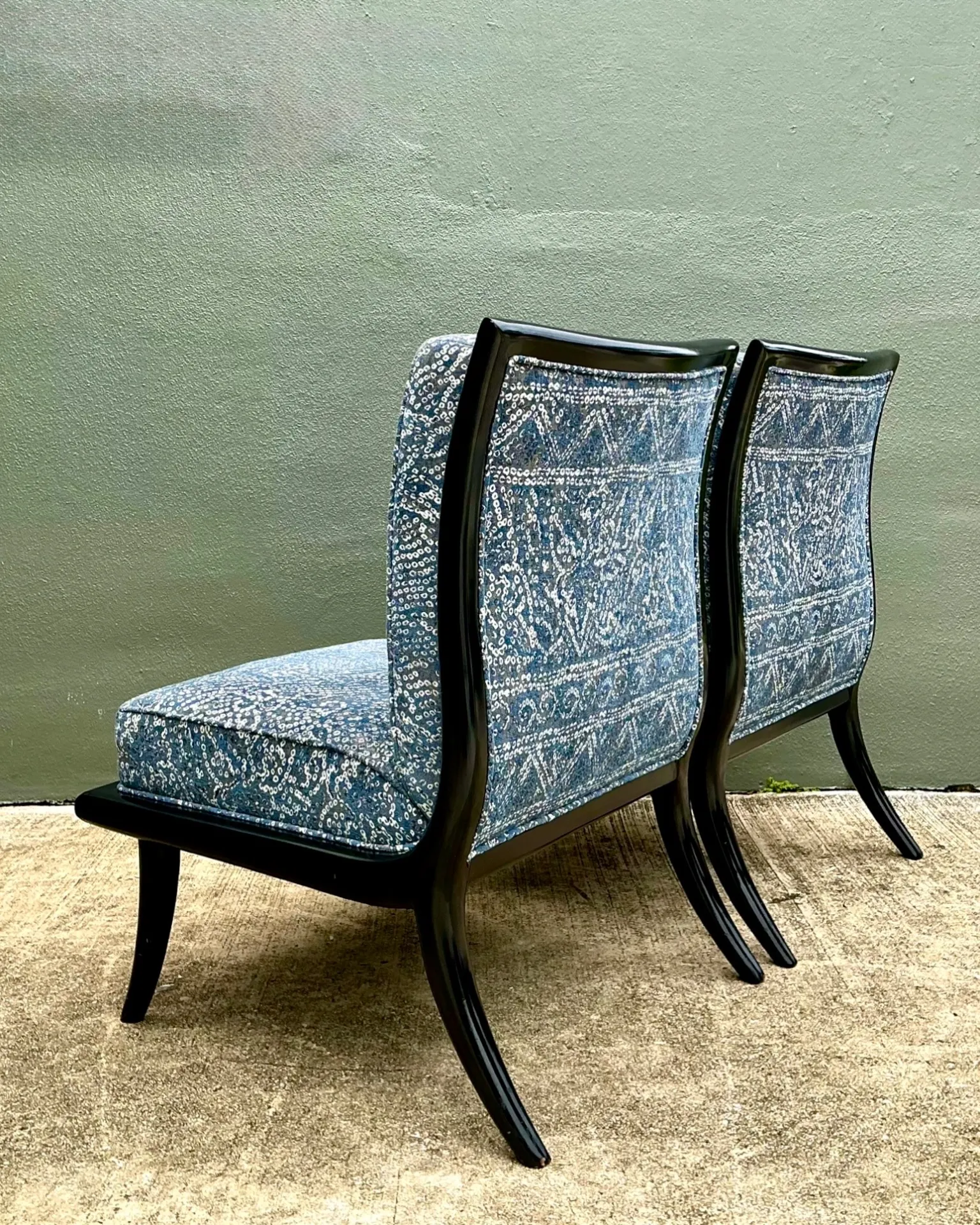 Vintage 1950s Slipper Chairs After Robsjohn Gibbings — additional photo 1
