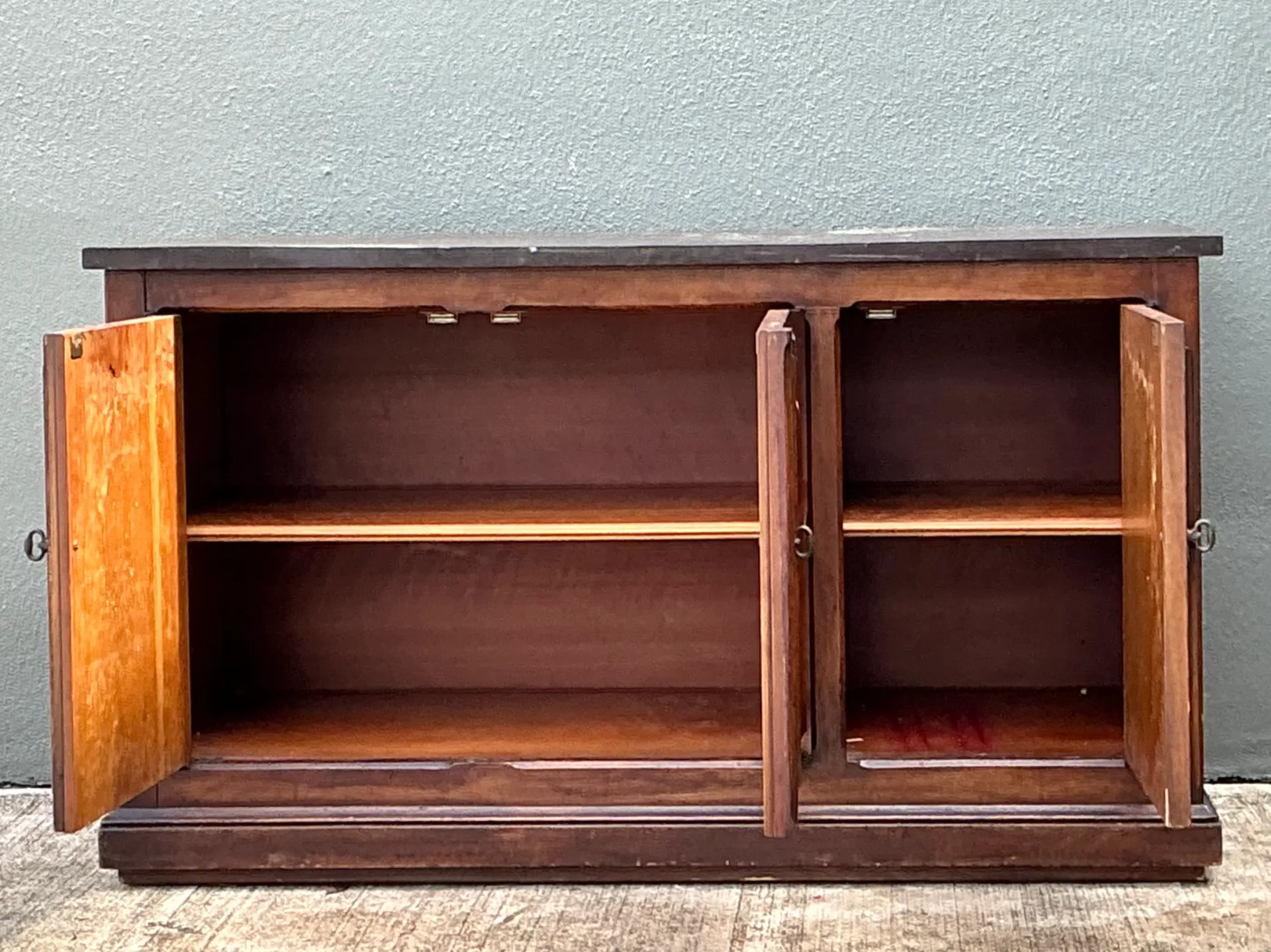 Vintage Carved Walnut Credenza with Slate Top — additional photo 4