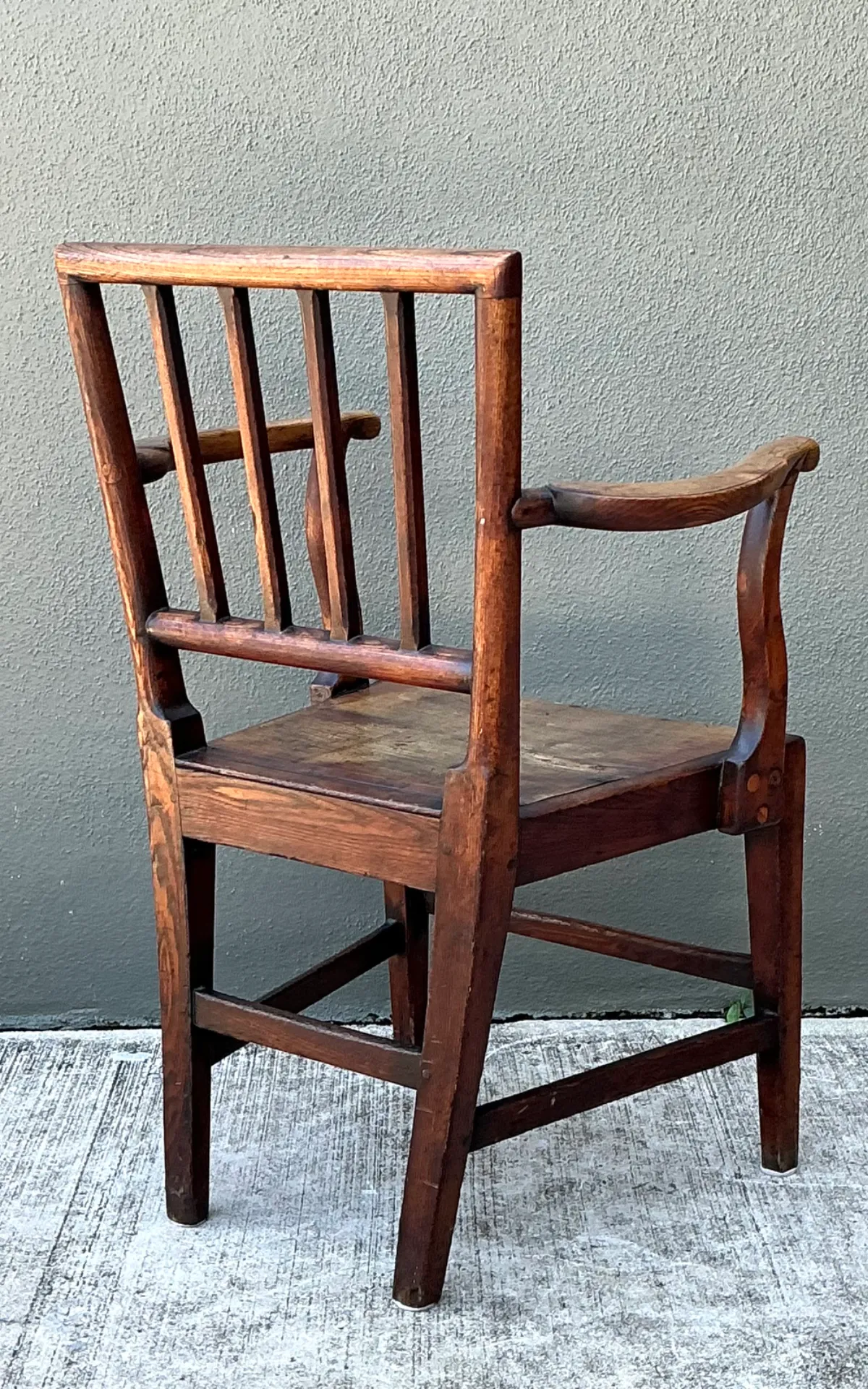Vintage George III Country House “Elbow” Arm Chair In Elm — additional photo 5