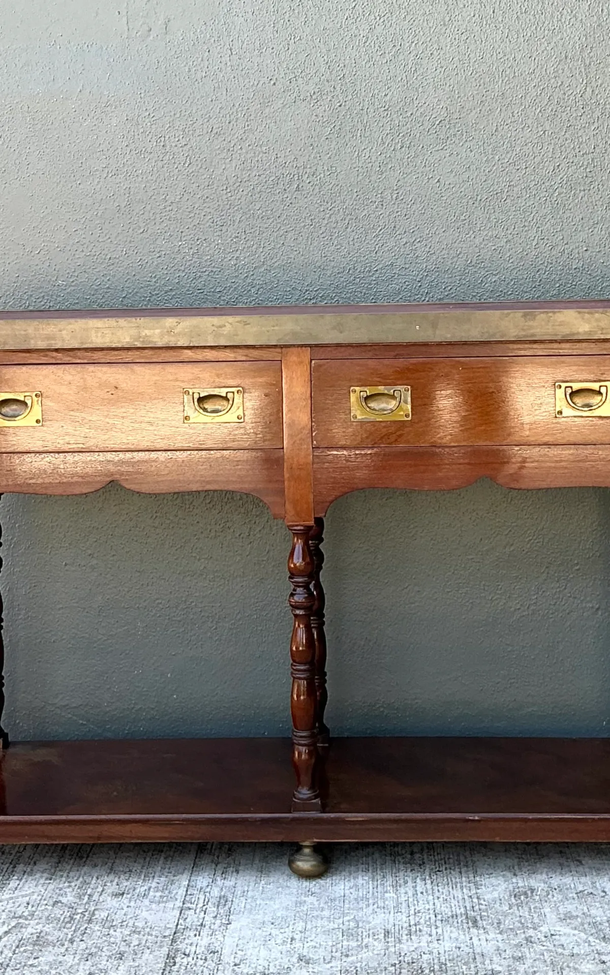 Vintage Double Sided Campaign Console Table — additional photo 2