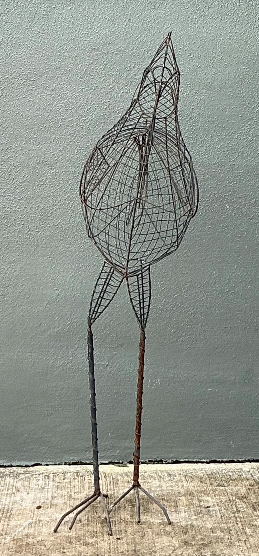 Vintage Iron Wire Rooster Sculpture — additional photo 1