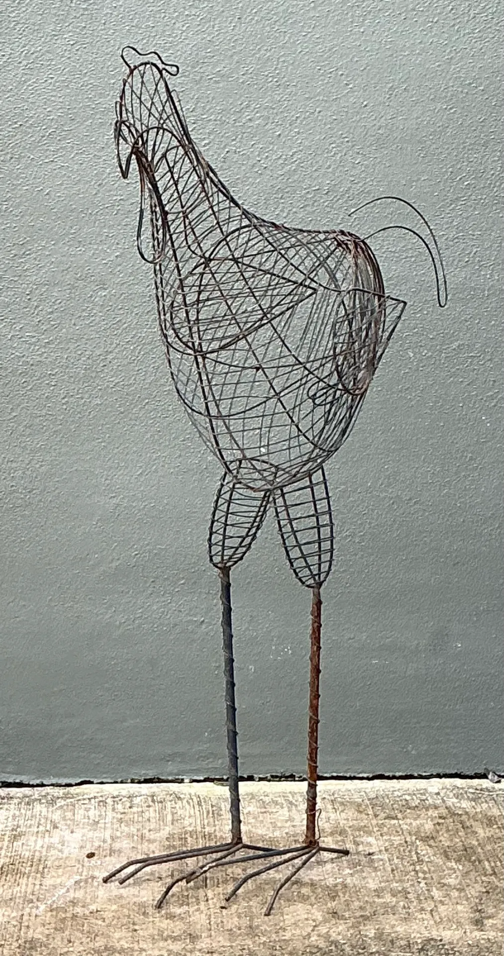 Vintage Iron Wire Rooster Sculpture — additional photo 6