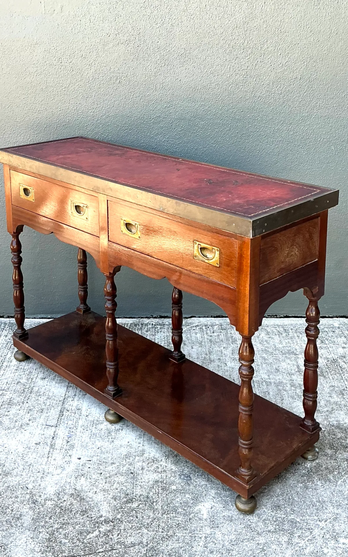 Vintage Double Sided Campaign Console Table — additional photo 4