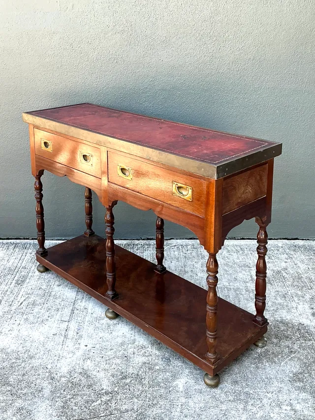 Vintage Double Sided Campaign Console Table — additional photo 4