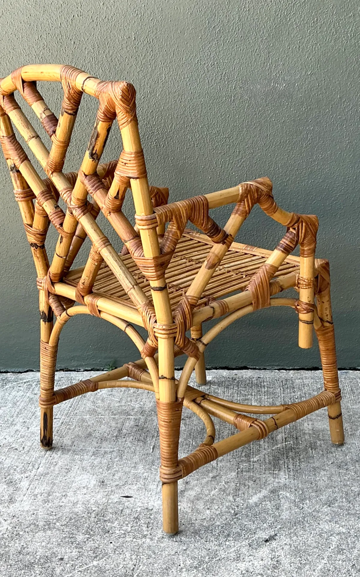 Vintage Chinese Chippendale Bamboo Armchair — additional photo 6