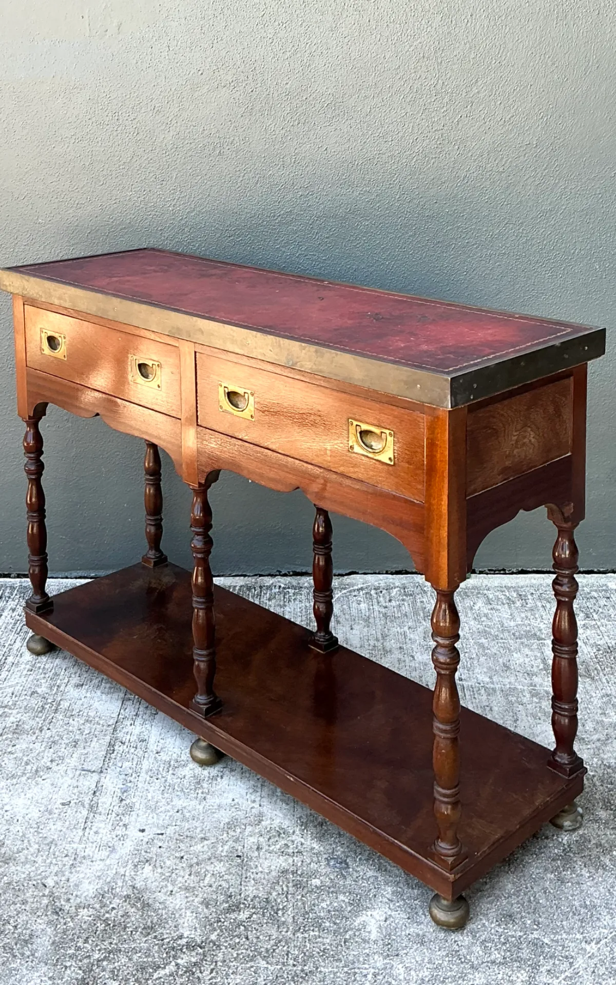Vintage Double Sided Campaign Console Table — additional photo 7