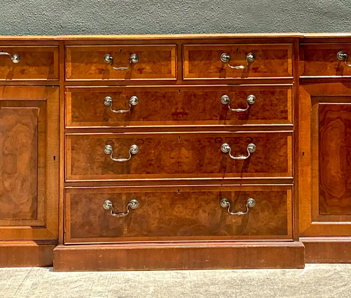 Vintage Flame Mahogany Sideboard Cabinet - Interior view
