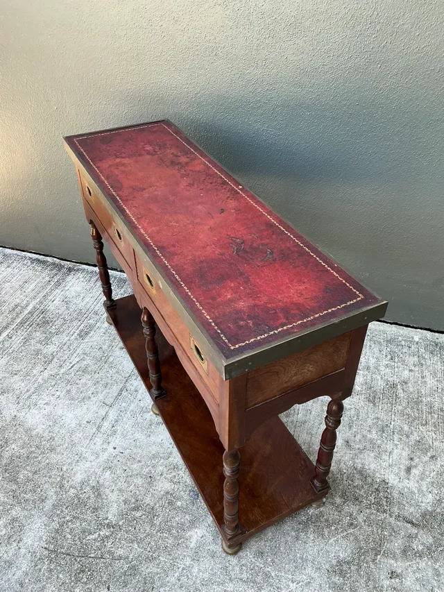 Vintage Double Sided Campaign Console Table — additional photo 5