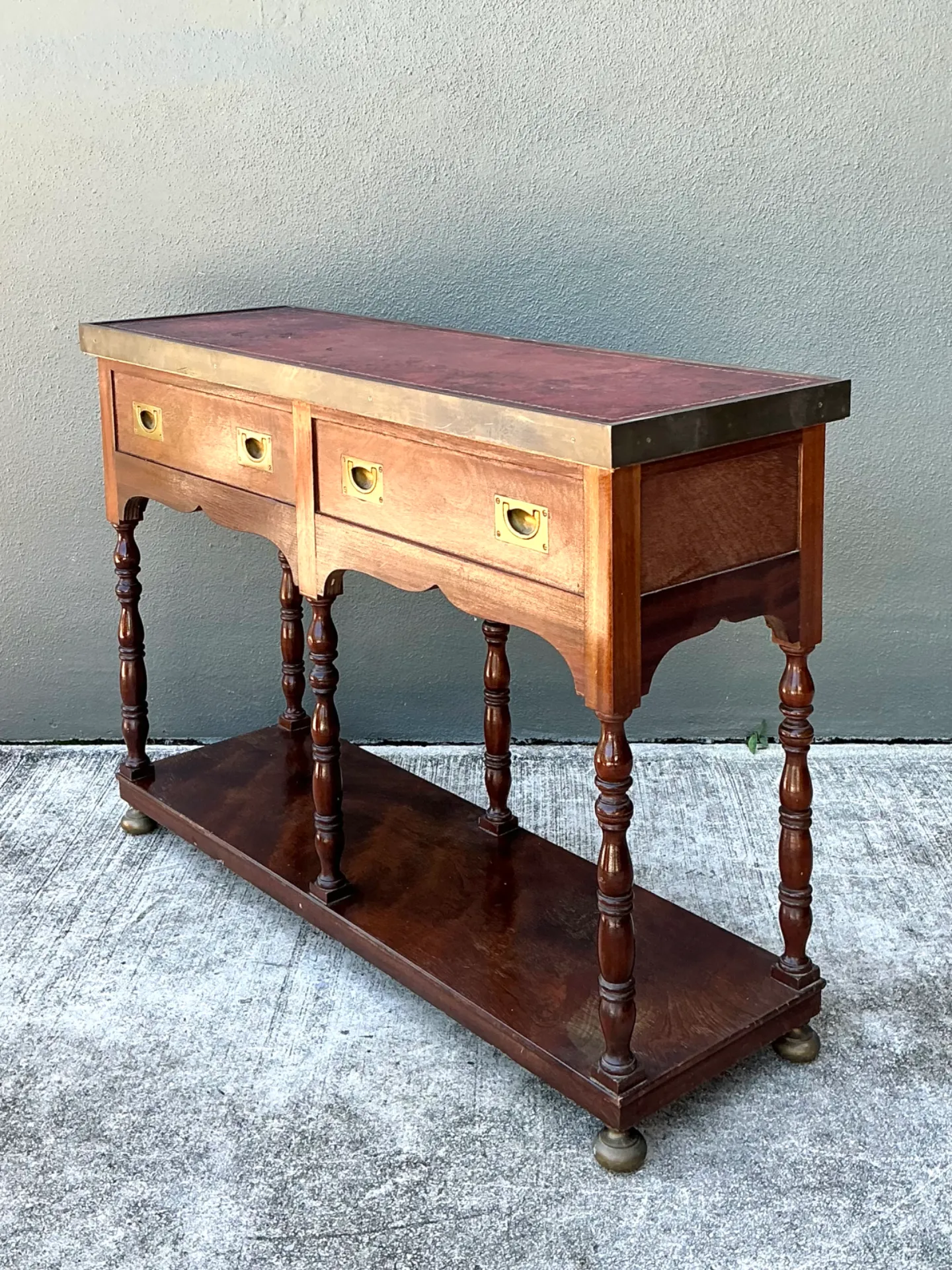 Vintage Double Sided Campaign Console Table — additional photo 1