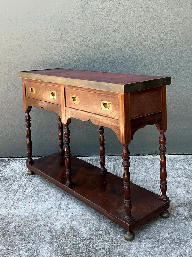 Vintage Double Sided Campaign Console Table — additional photo 3
