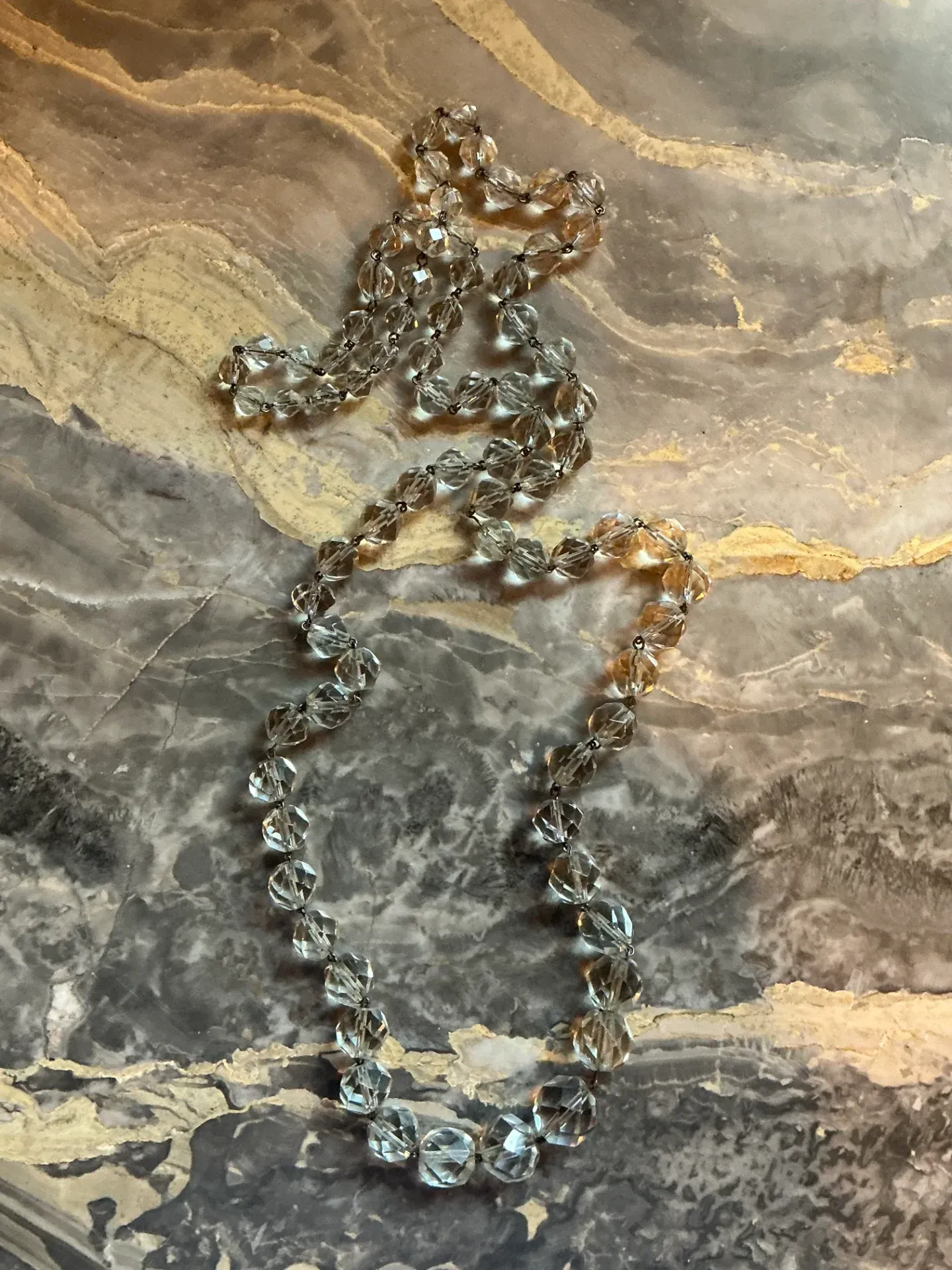Vintage Clear Cut Crystal Necklace — additional photo 5