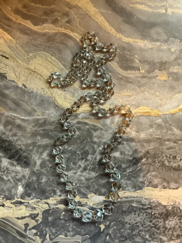 Vintage Clear Cut Crystal Necklace — additional photo 1