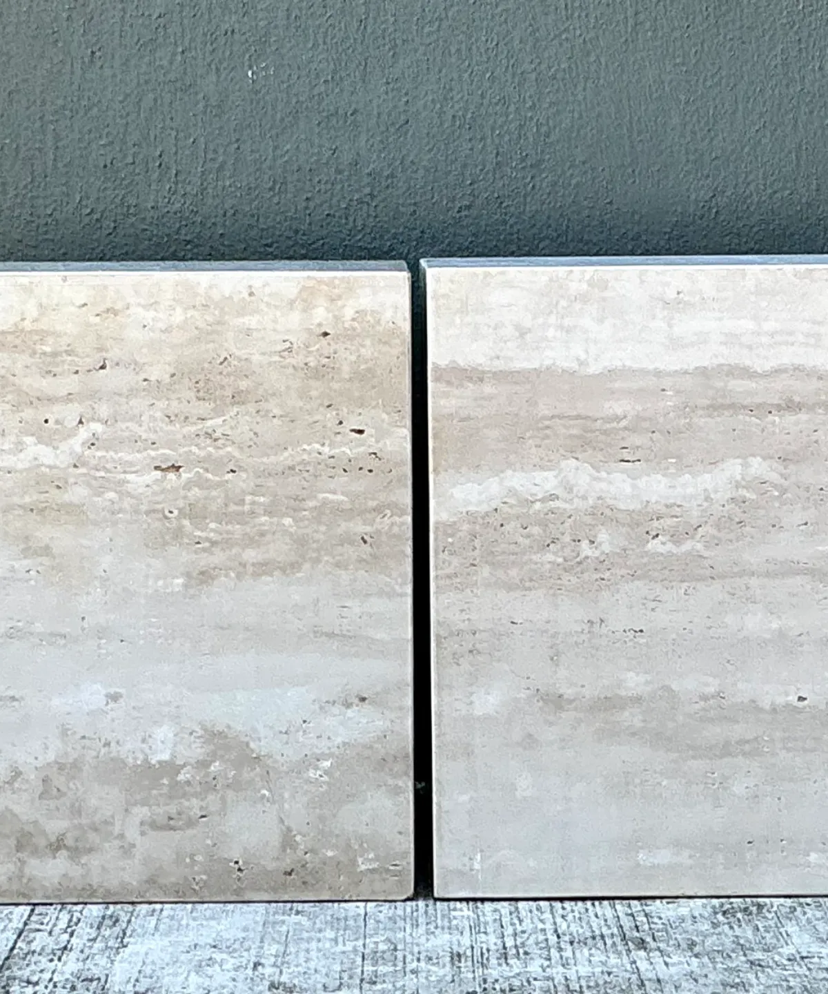 Vintage Travertine Cube Side Tables - A Pair — additional photo 5