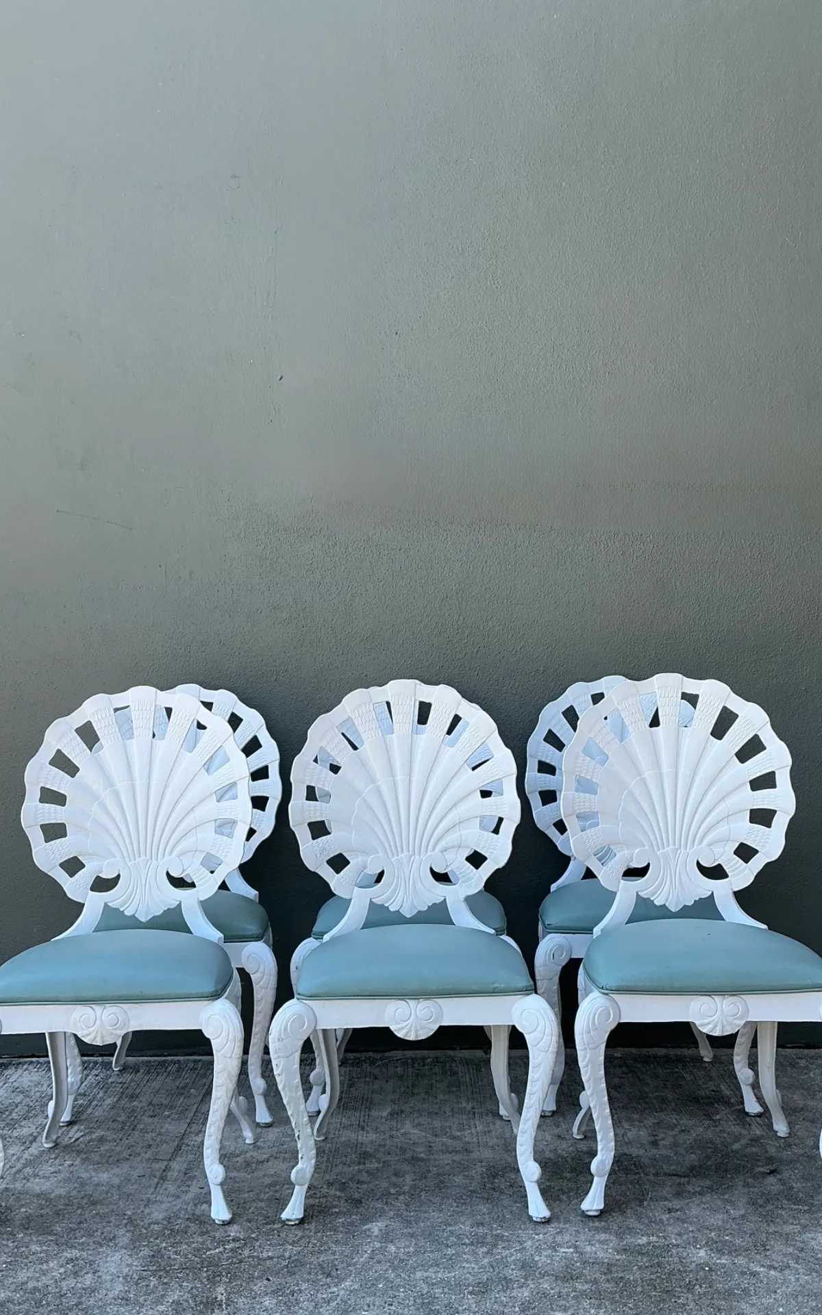 Vintage Cast Aluminum Shell Back Grotto Chairs - Set Of 6 — additional photo 5