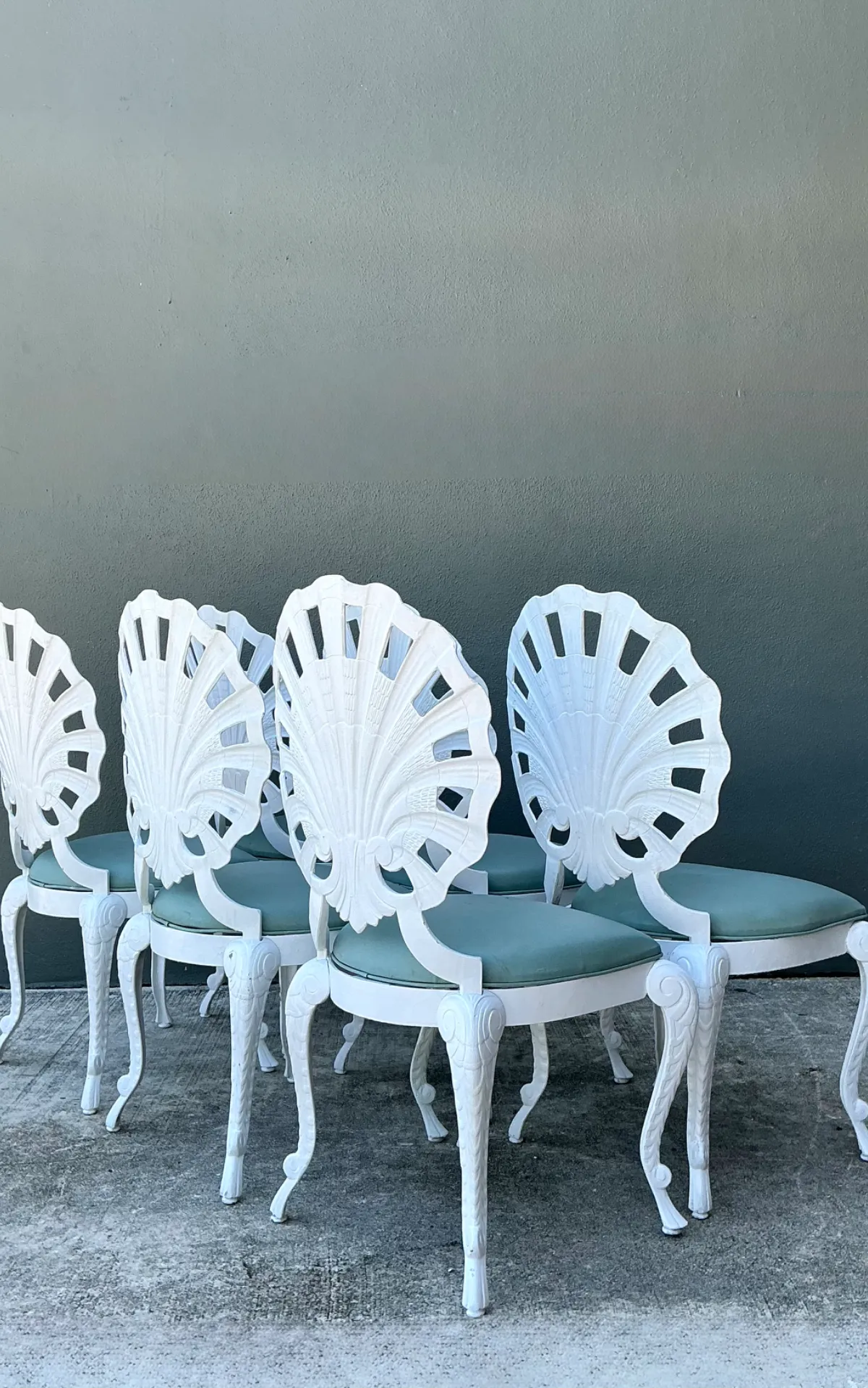 Vintage Cast Aluminum Shell Back Grotto Chairs - Set Of 6 — additional photo 6