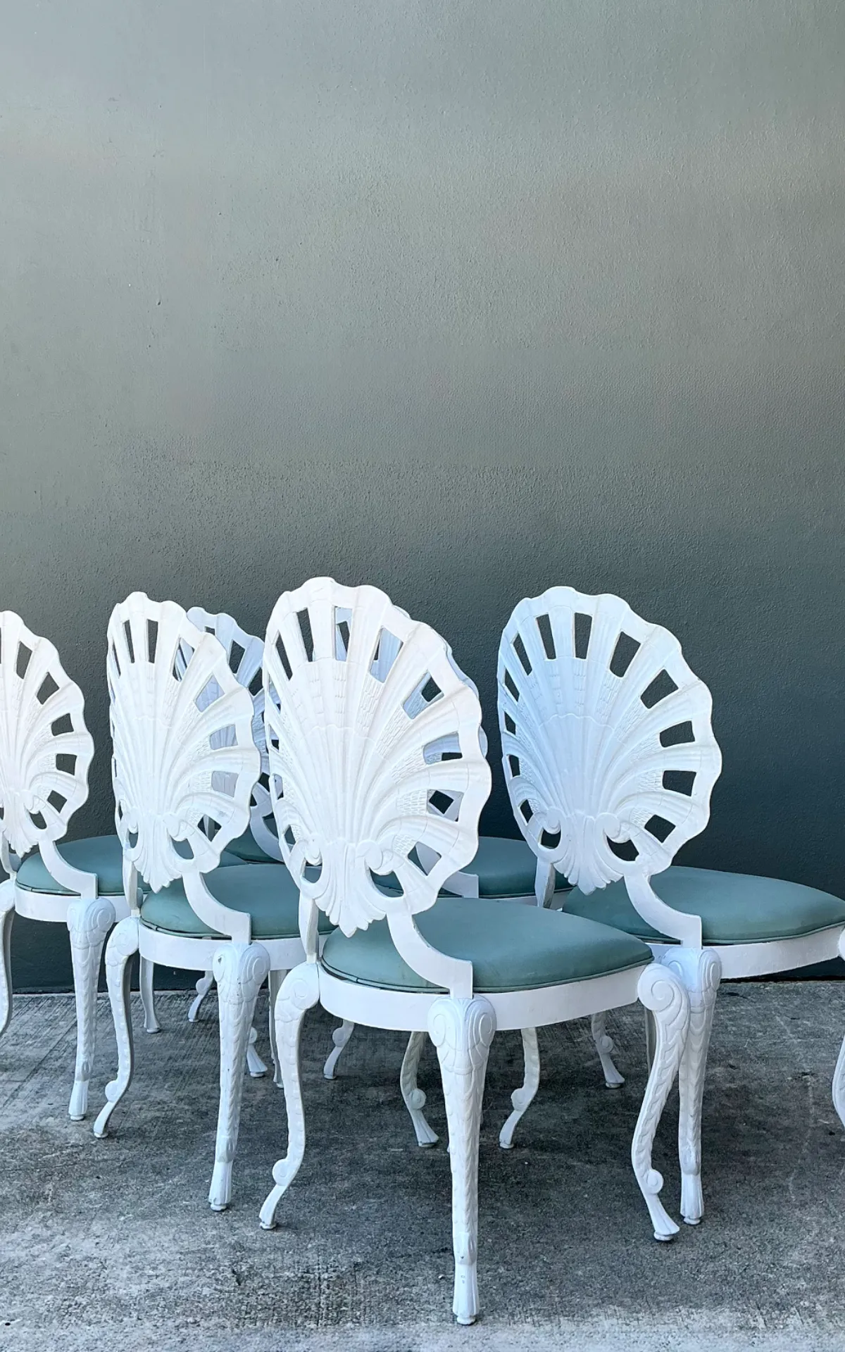 Vintage Cast Aluminum Shell Back Grotto Chairs - Set Of 6 — additional photo 7