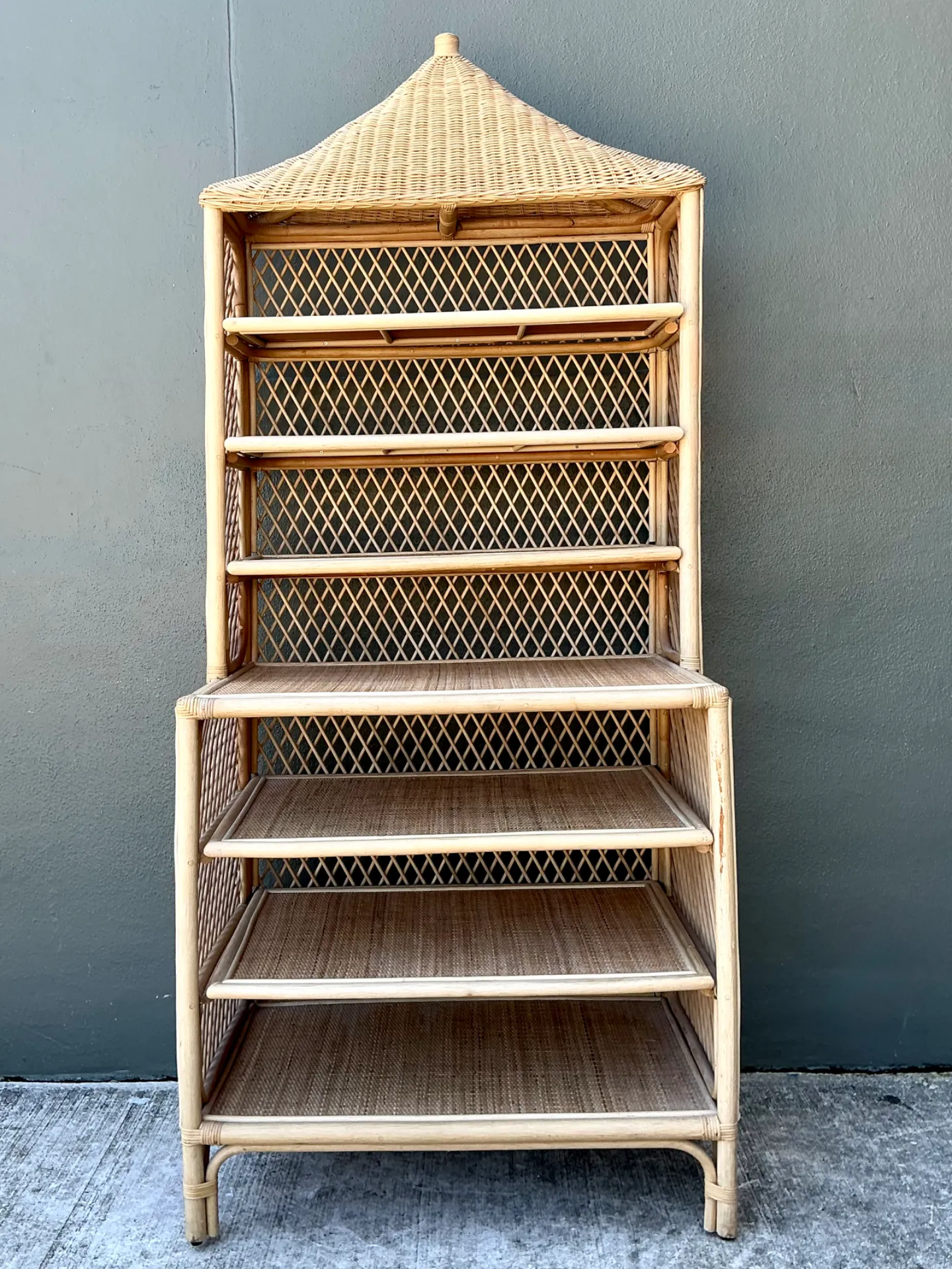 Amanda Lindroth Pagoda Rattan Etagere — additional photo 6