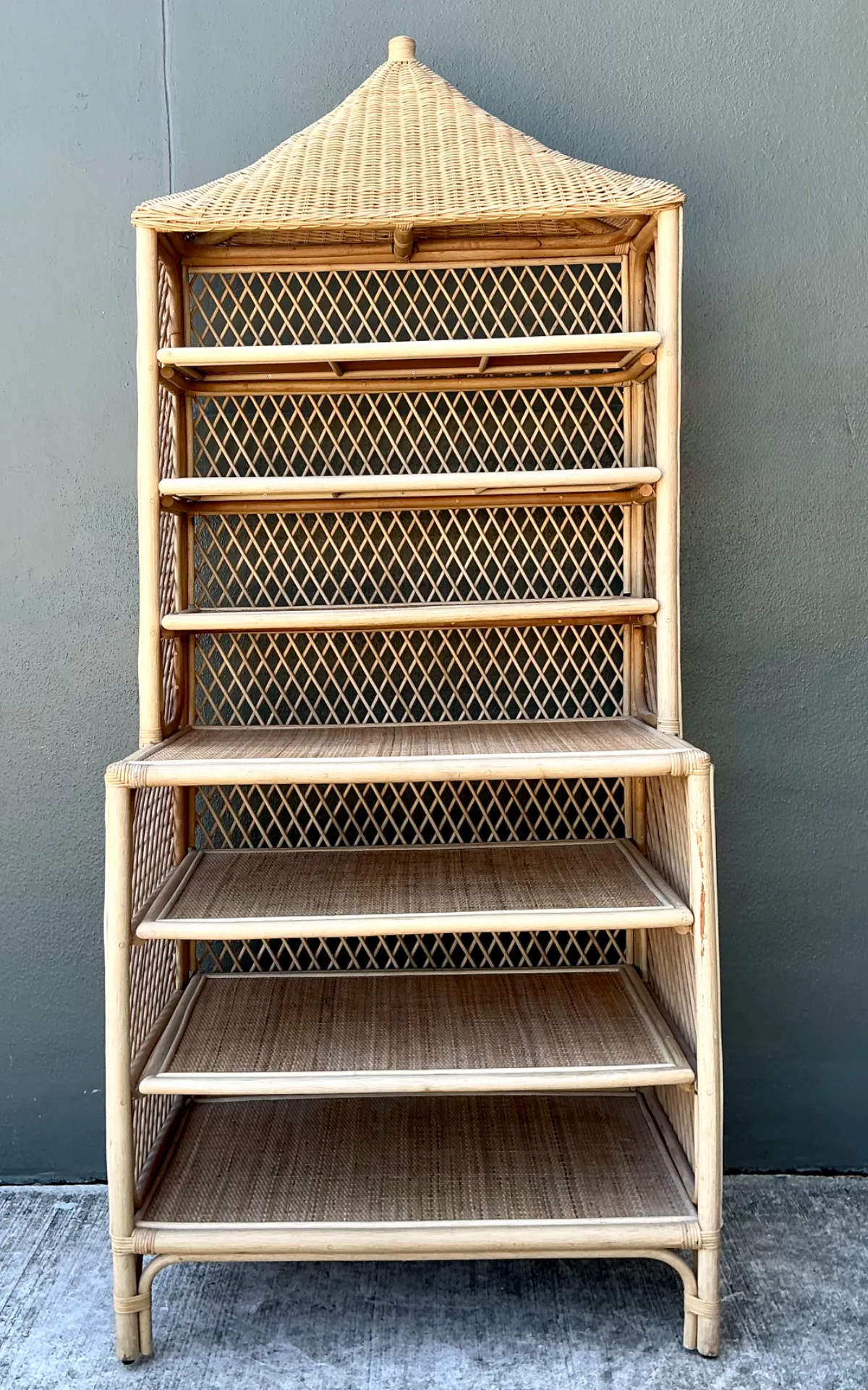 Amanda Lindroth Pagoda Rattan Etagere — additional photo 6