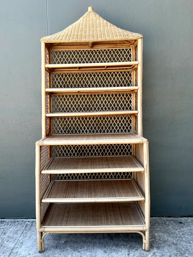 Amanda Lindroth Pagoda Rattan Etagere — additional photo 6