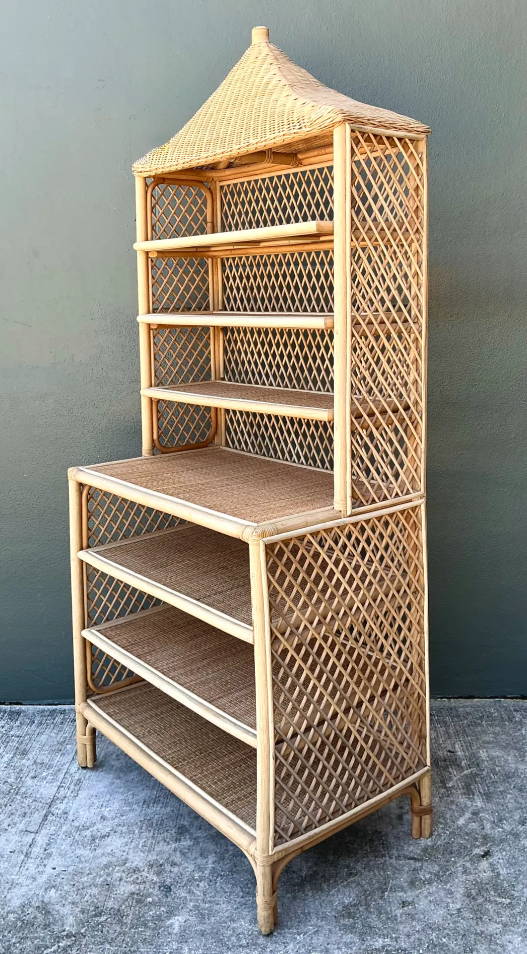 Amanda Lindroth Pagoda Rattan Etagere — additional photo 5