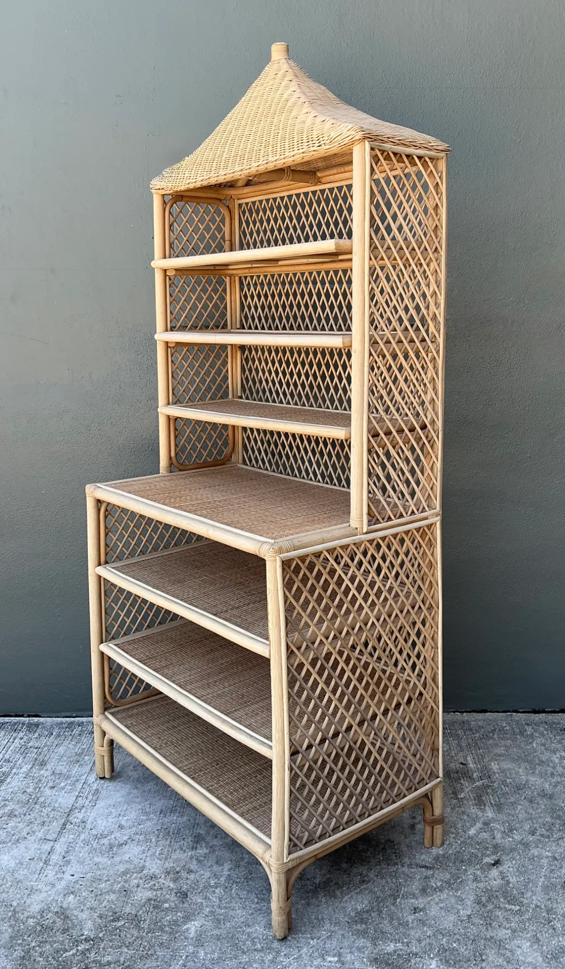 Amanda Lindroth Pagoda Rattan Etagere — additional photo 7