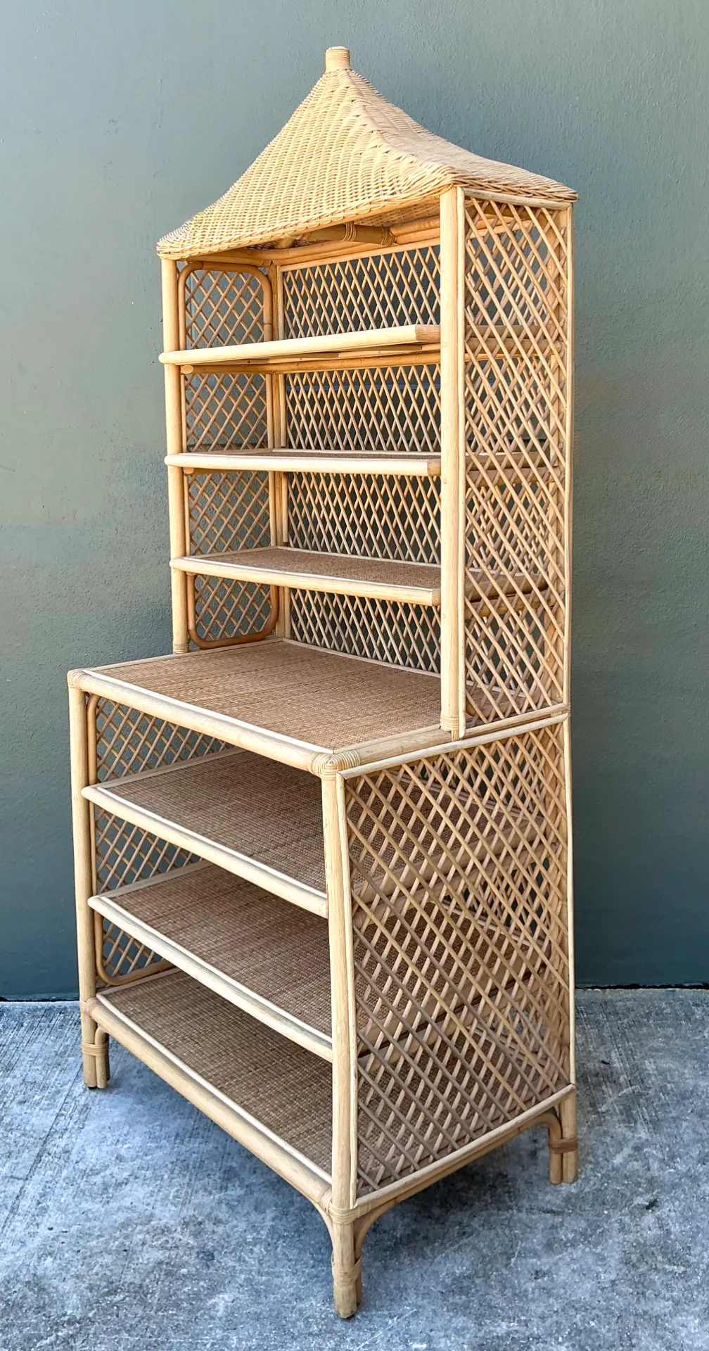Amanda Lindroth Pagoda Rattan Etagere — additional photo 8