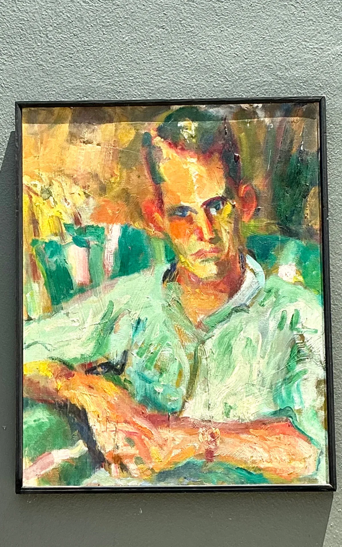 Vintage Original Portrait Of Sour Faced Man — additional photo 4