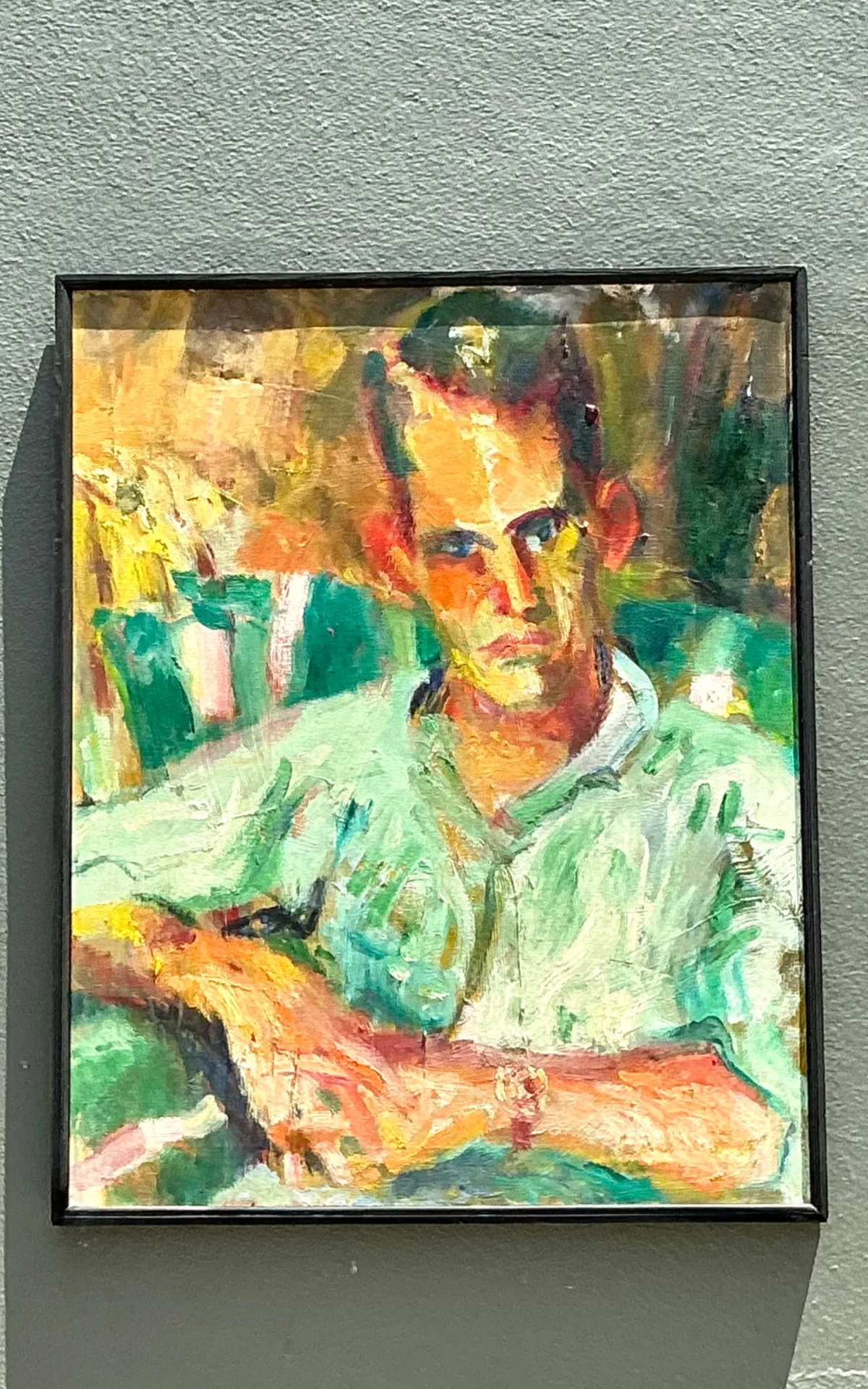 Vintage Original Portrait Of Sour Faced Man — additional photo 5