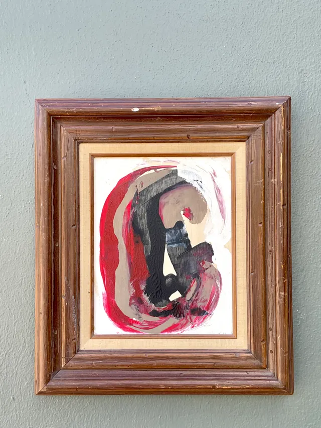 Vintage Original Abstract Oil On Board — additional photo 2
