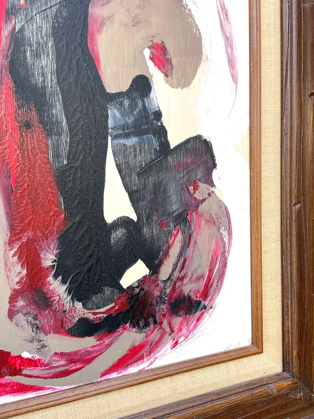 Vintage Original Abstract Oil On Board — additional photo 7