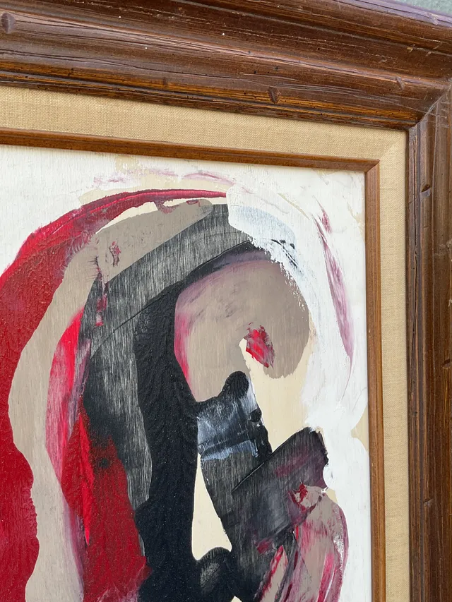 Vintage Original Abstract Oil On Board — additional photo 5