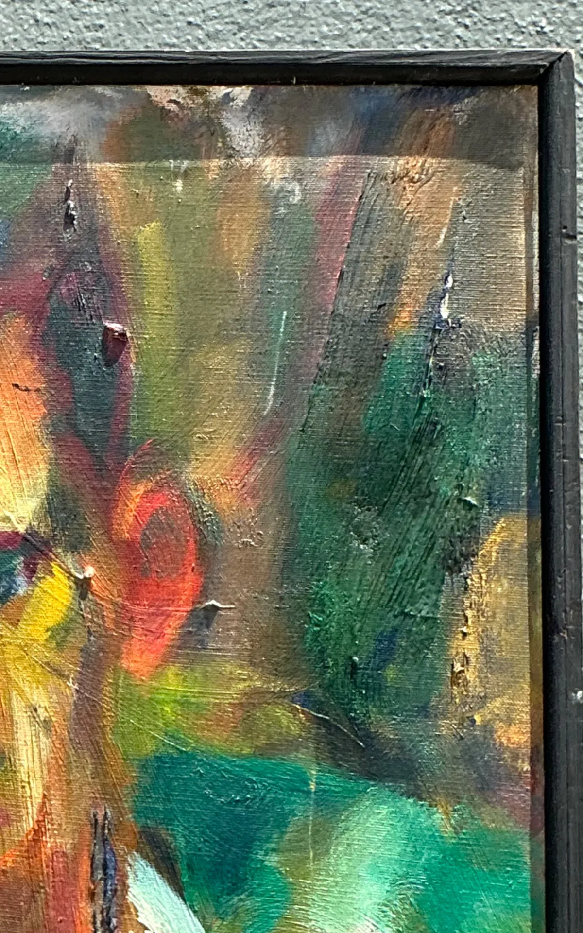 Vintage Original Portrait Of Sour Faced Man