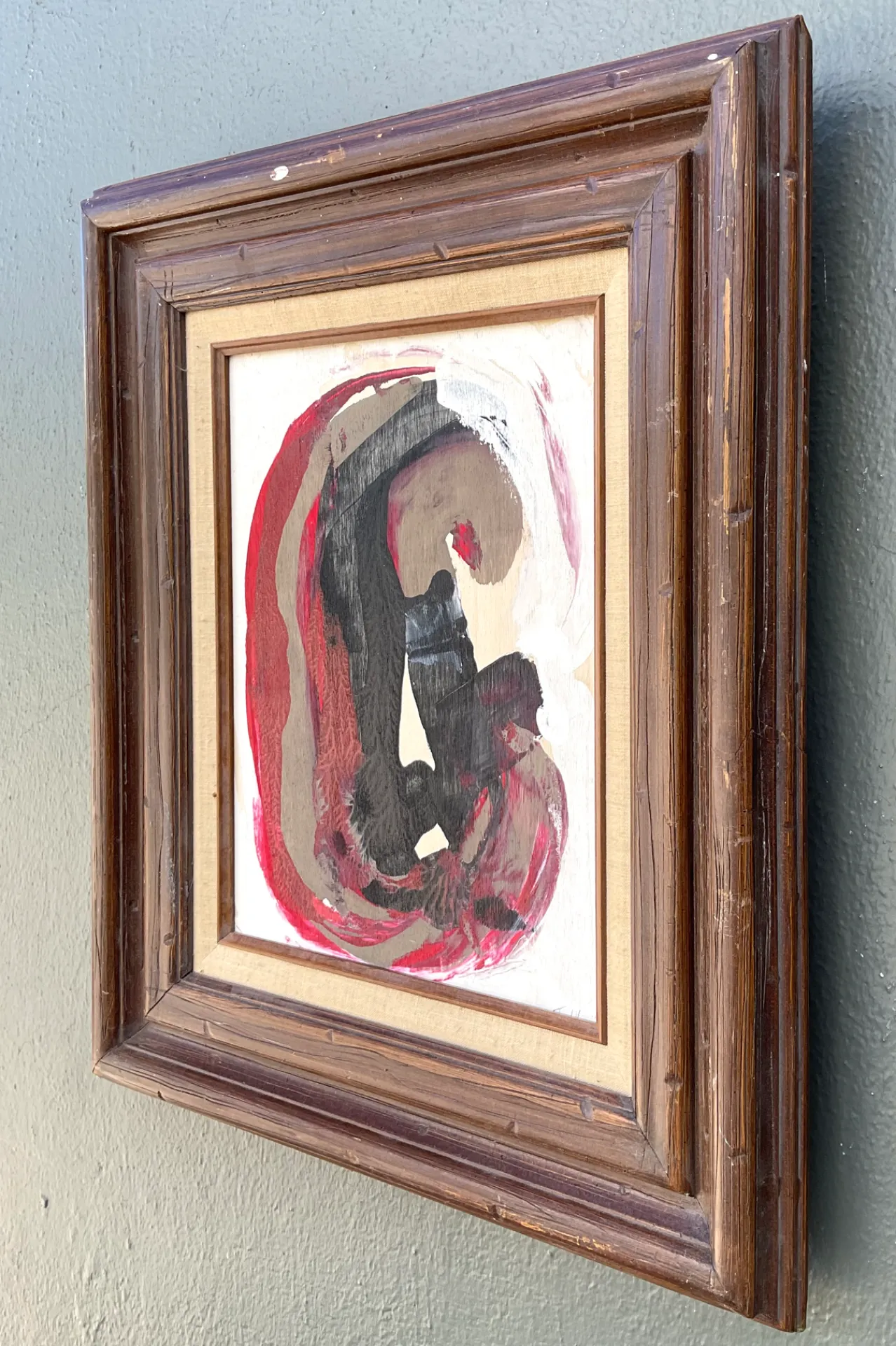 Vintage Original Abstract Oil On Board — additional photo 3