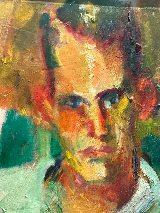 Vintage Original Portrait Of Sour Faced Man — additional photo 8