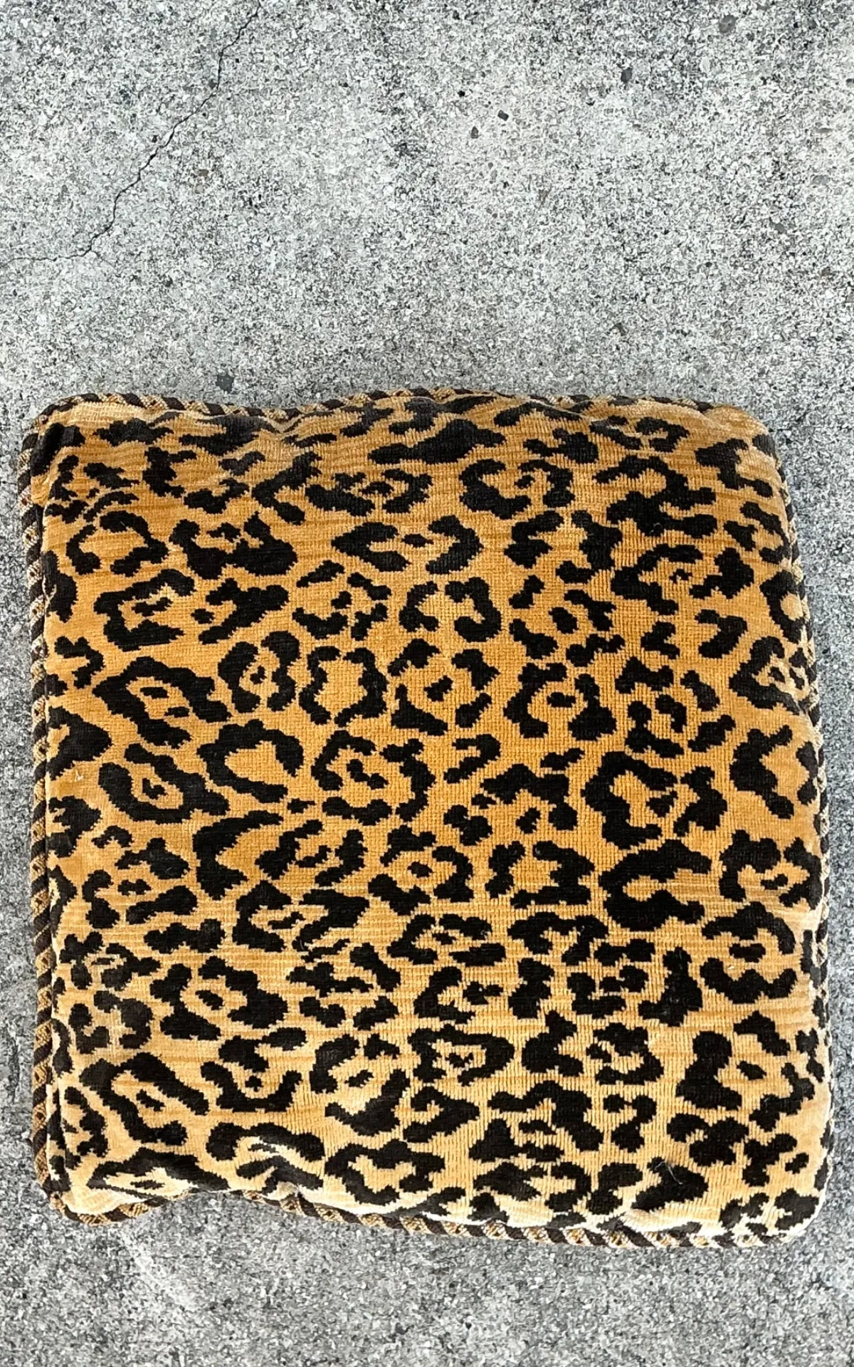 Vintage Scalamandre Leopard Throw Pillow