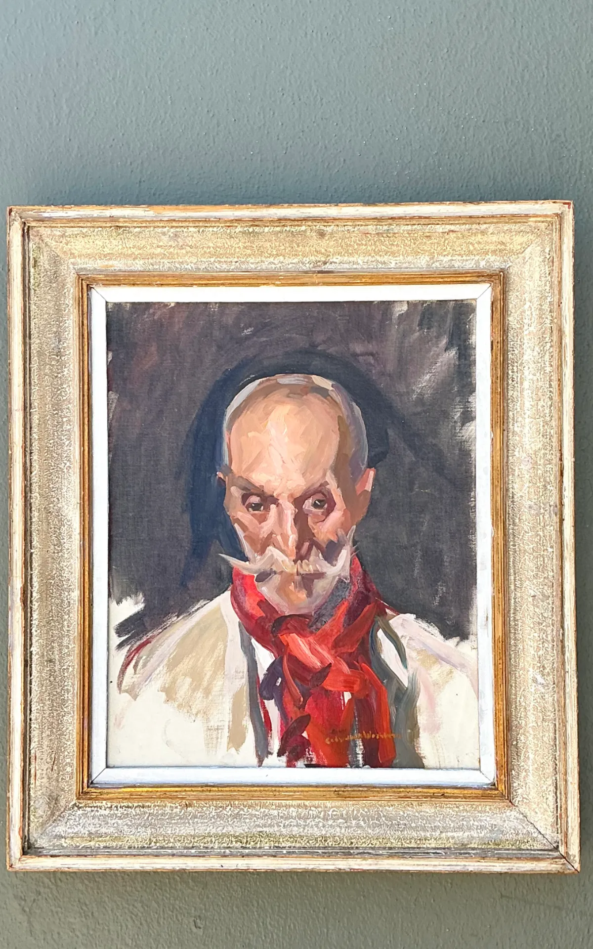 Vintage Framed Oil Portrait of Gentleman — additional photo 5