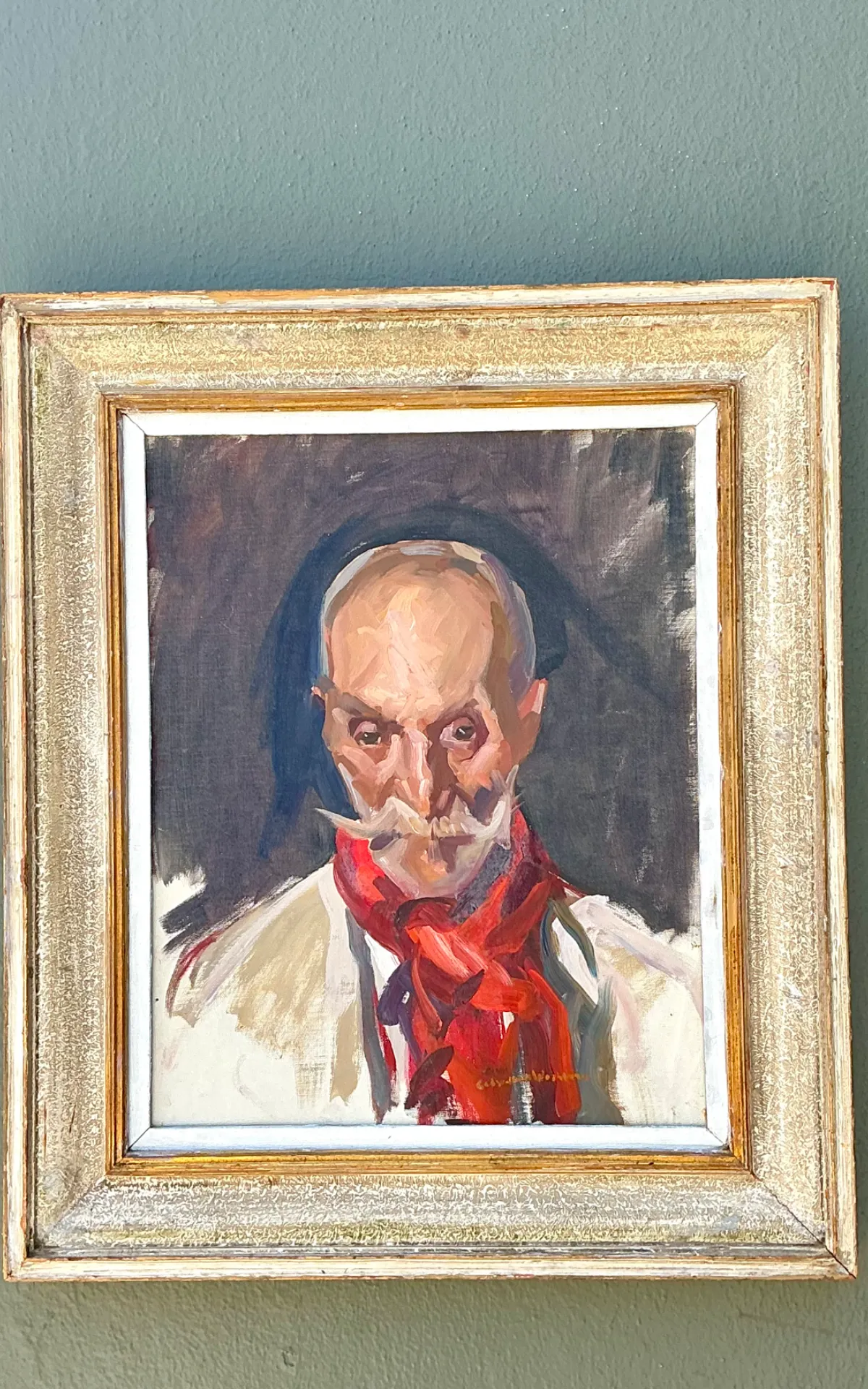 Vintage Framed Oil Portrait of Gentleman — additional photo 7