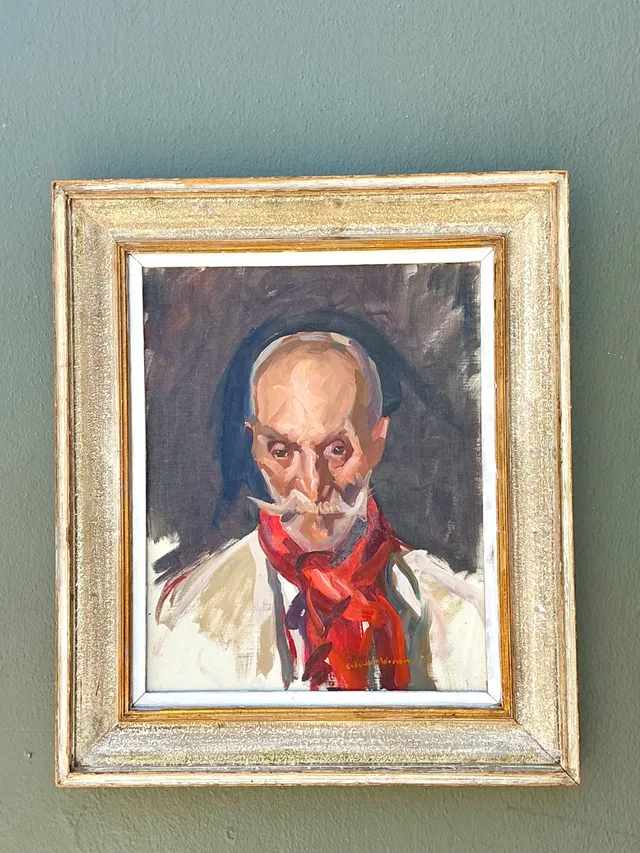 Vintage Framed Oil Portrait of Gentleman — additional photo 7
