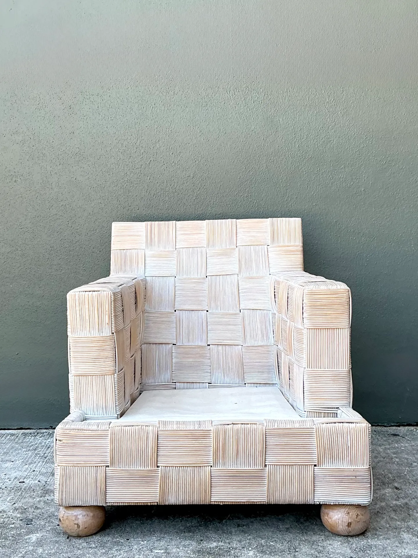Vintage Woven Rattan Sofa After John Hutton For Donghia — additional photo 6