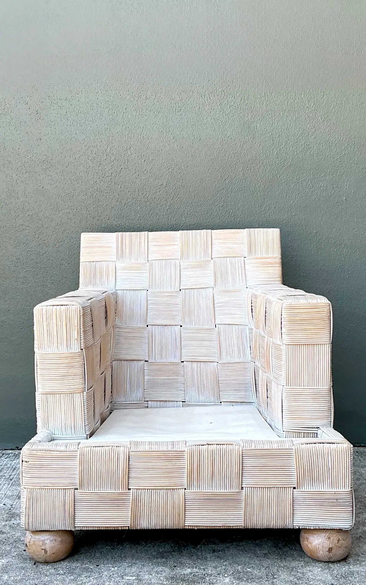 Vintage Woven Rattan Sofa After John Hutton For Donghia — additional photo 6