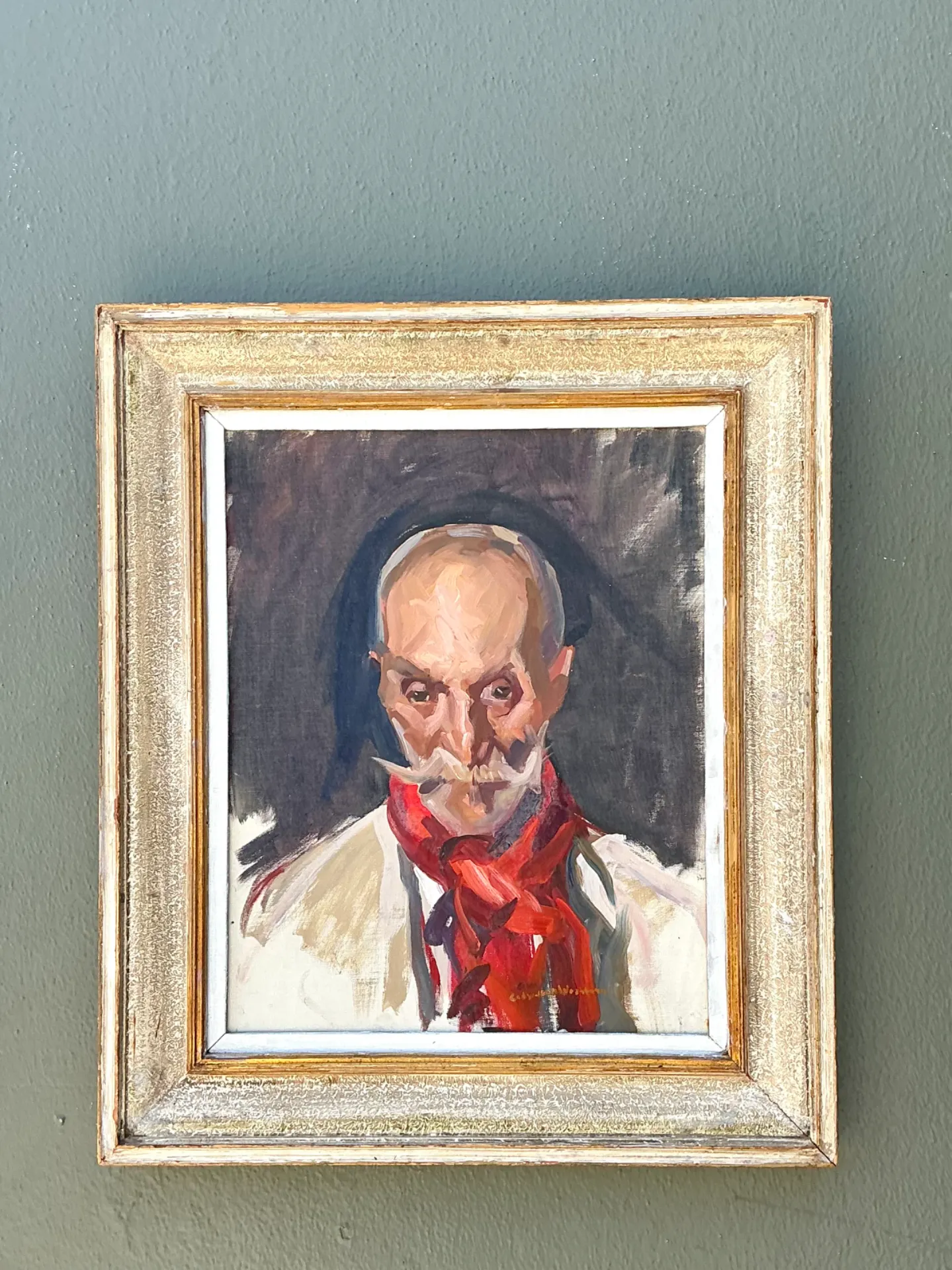Vintage Framed Oil Portrait of Gentleman — additional photo 8