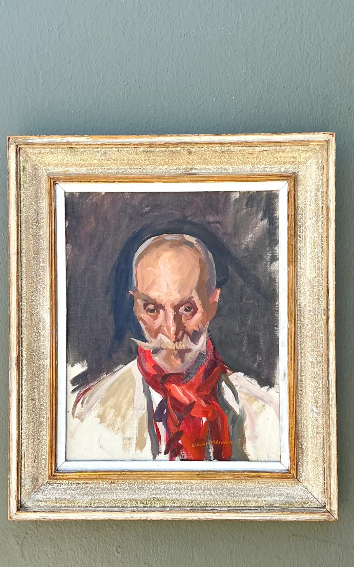 Vintage Framed Oil Portrait of Gentleman — additional photo 8