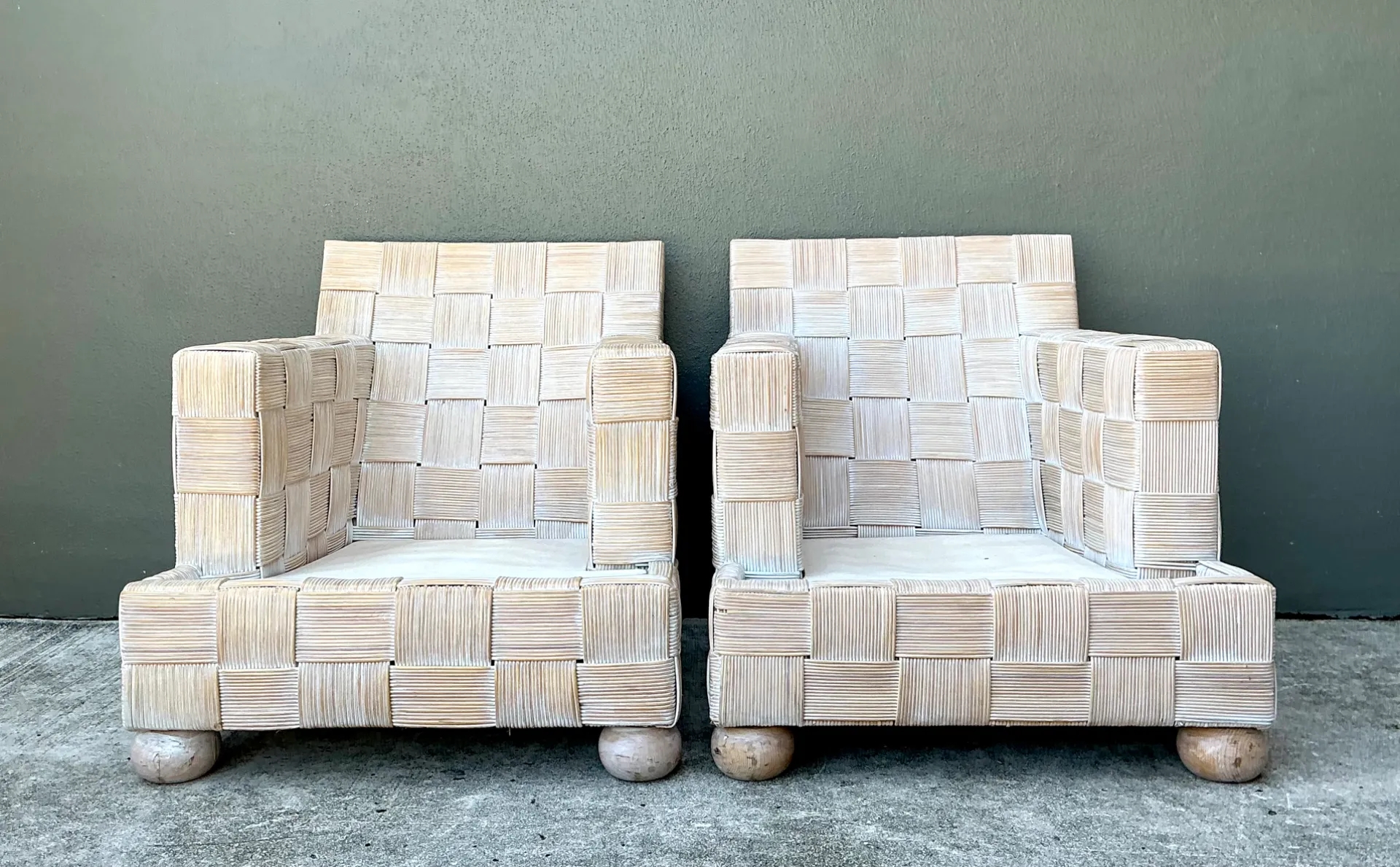 Vintage Woven Rattan Sofa After John Hutton For Donghia — additional photo 8