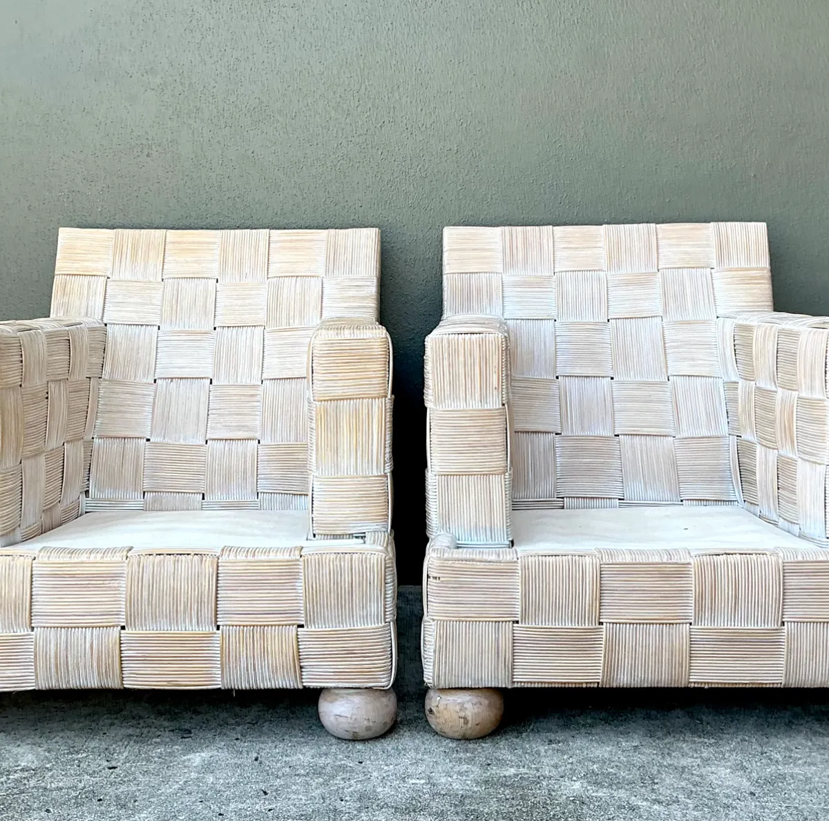 Vintage Woven Rattan Sofa After John Hutton For Donghia — additional photo 8